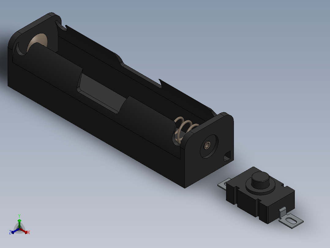 电池仓、电池(15)正等轴测图