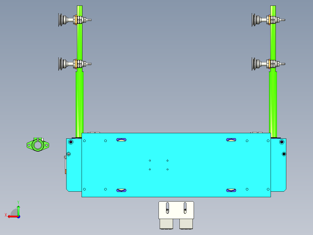 翻转吸料机构3D后视图