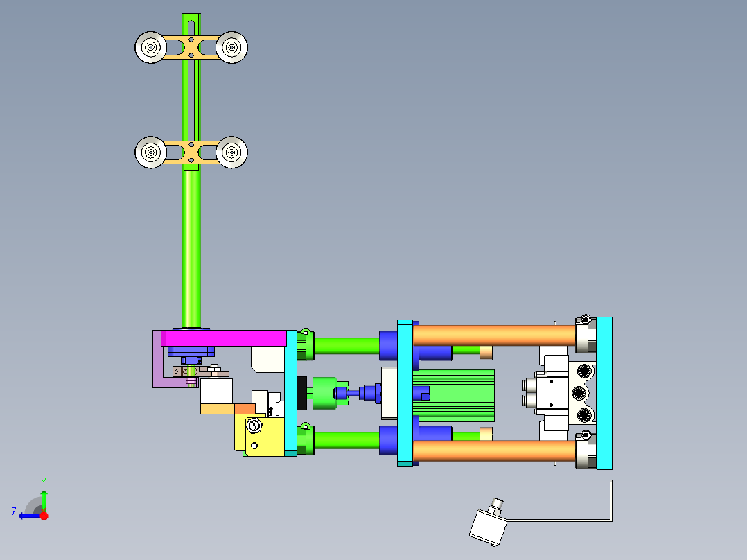 翻转吸料机构3D右视图