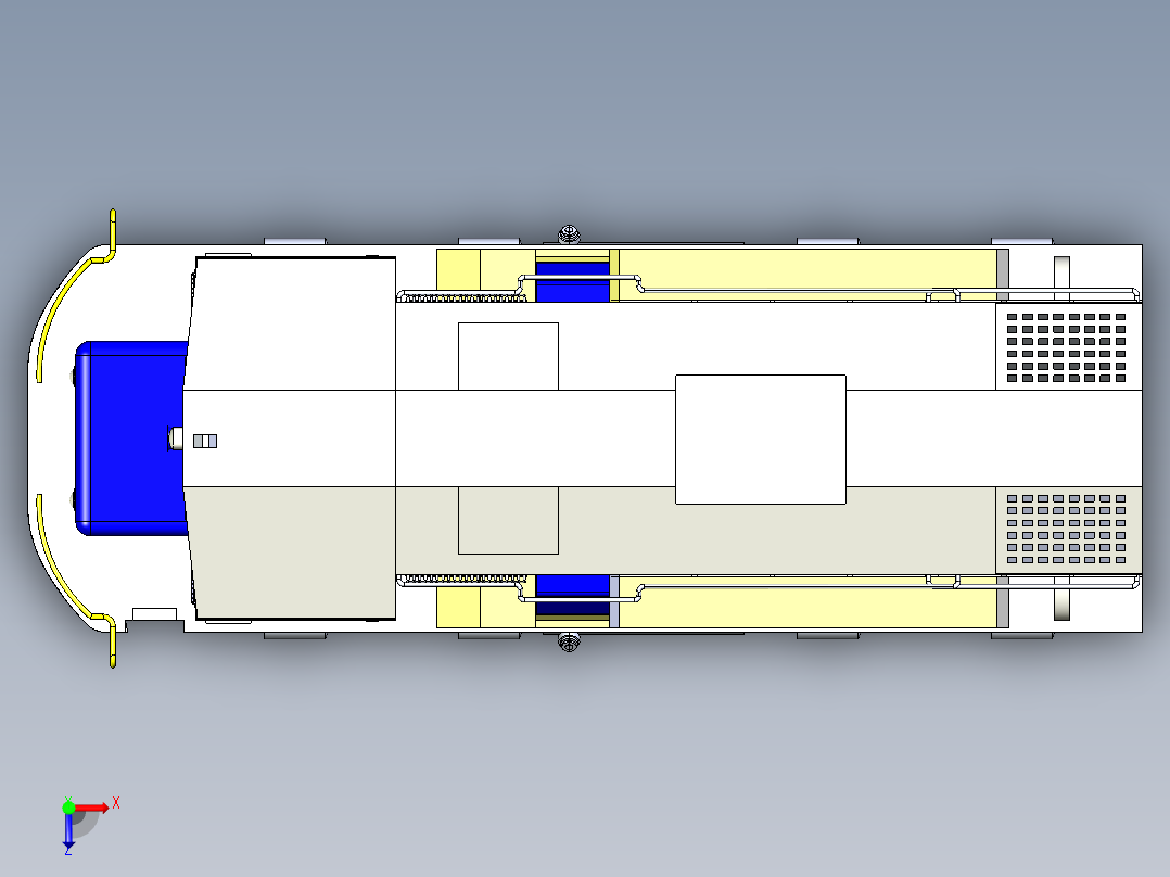 火车机车列车railway-locomotive-1831-模型格式为 sw igs俯视图