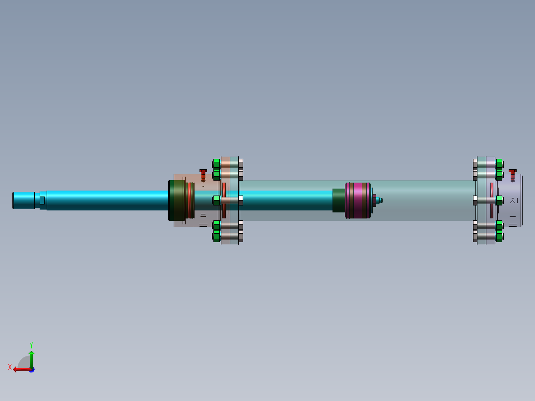 专用铣床工作台（工序：快进-工进-快退-停止）液压系统切削力11000设计师syzn0121后视图