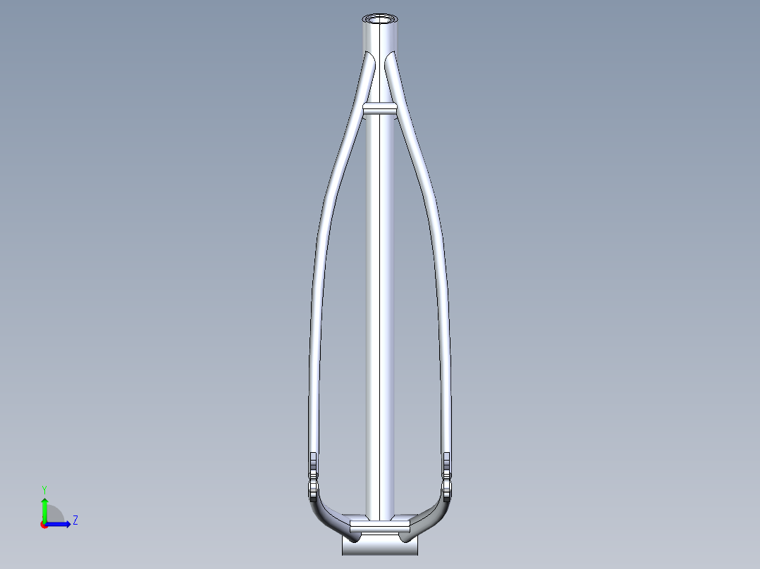 自行车车架左视图