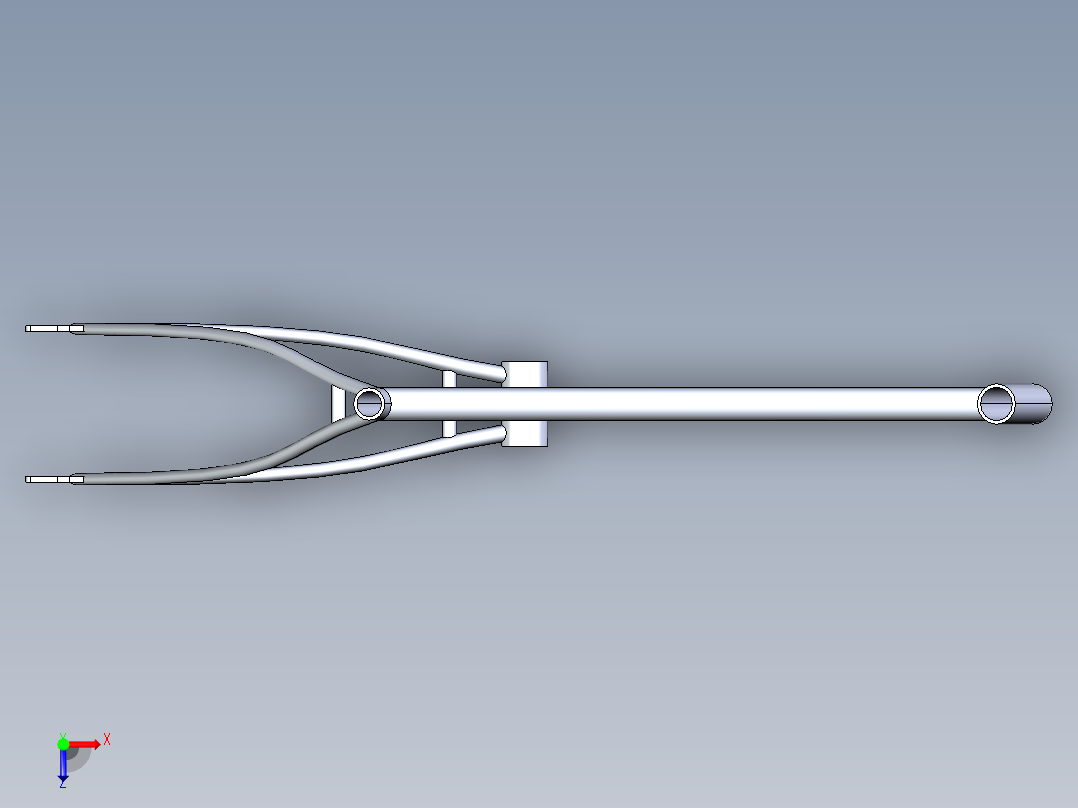 自行车车架俯视图