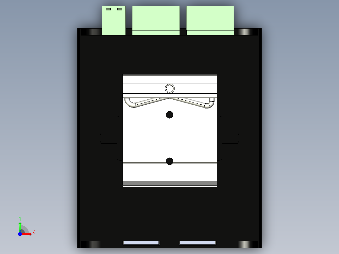 双输出eDMX至LED像素转换器前视图