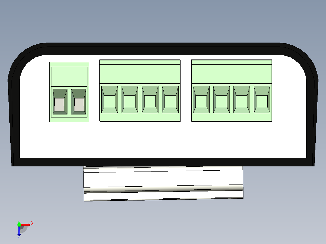 双输出eDMX至LED像素转换器俯视图