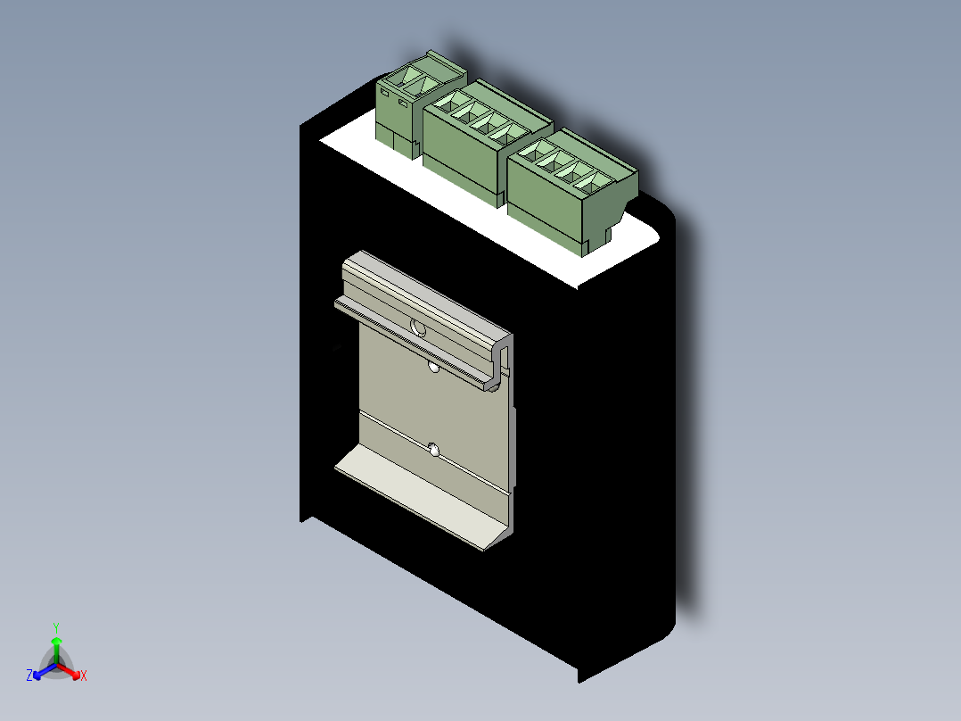 双输出eDMX至LED像素转换器正等轴测图