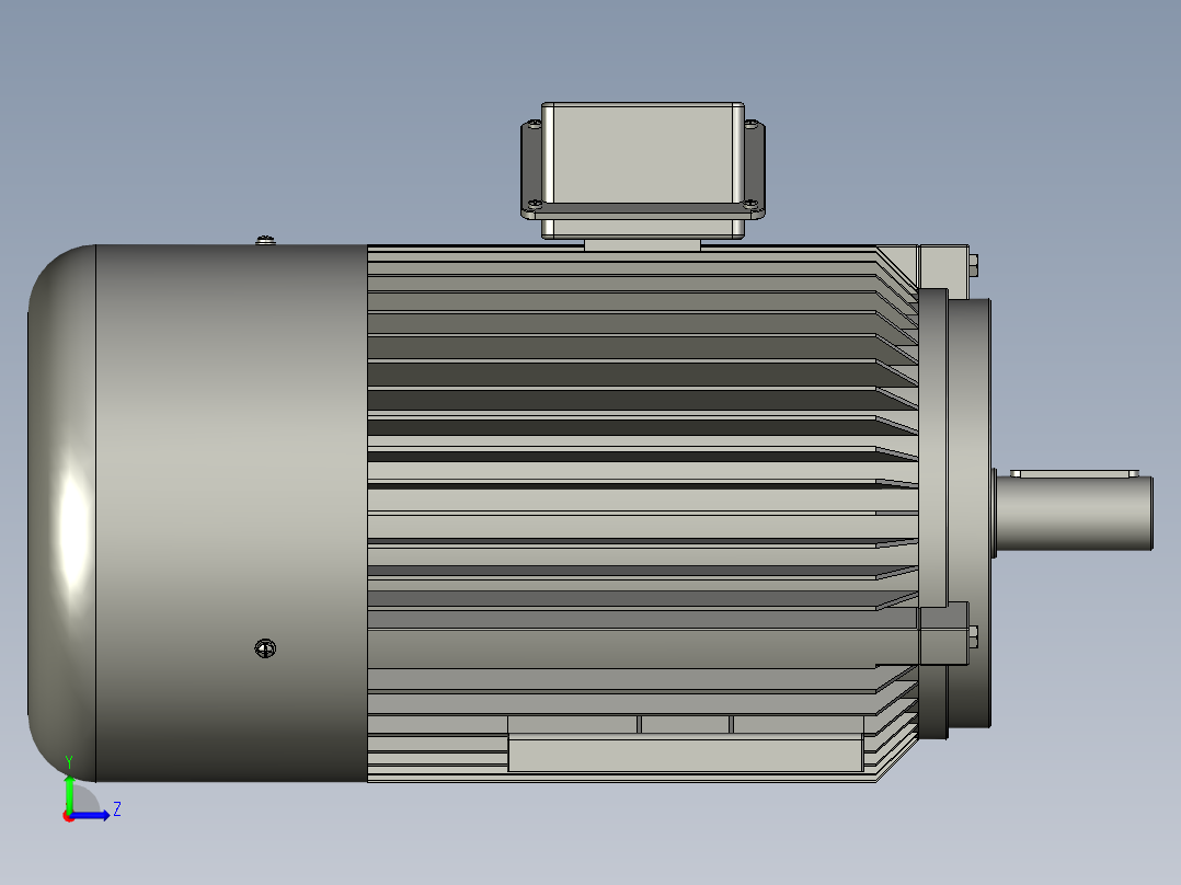 YEJ通用系列B3型电磁交流制动电机YEJ132-4-副本-副本-副本左视图