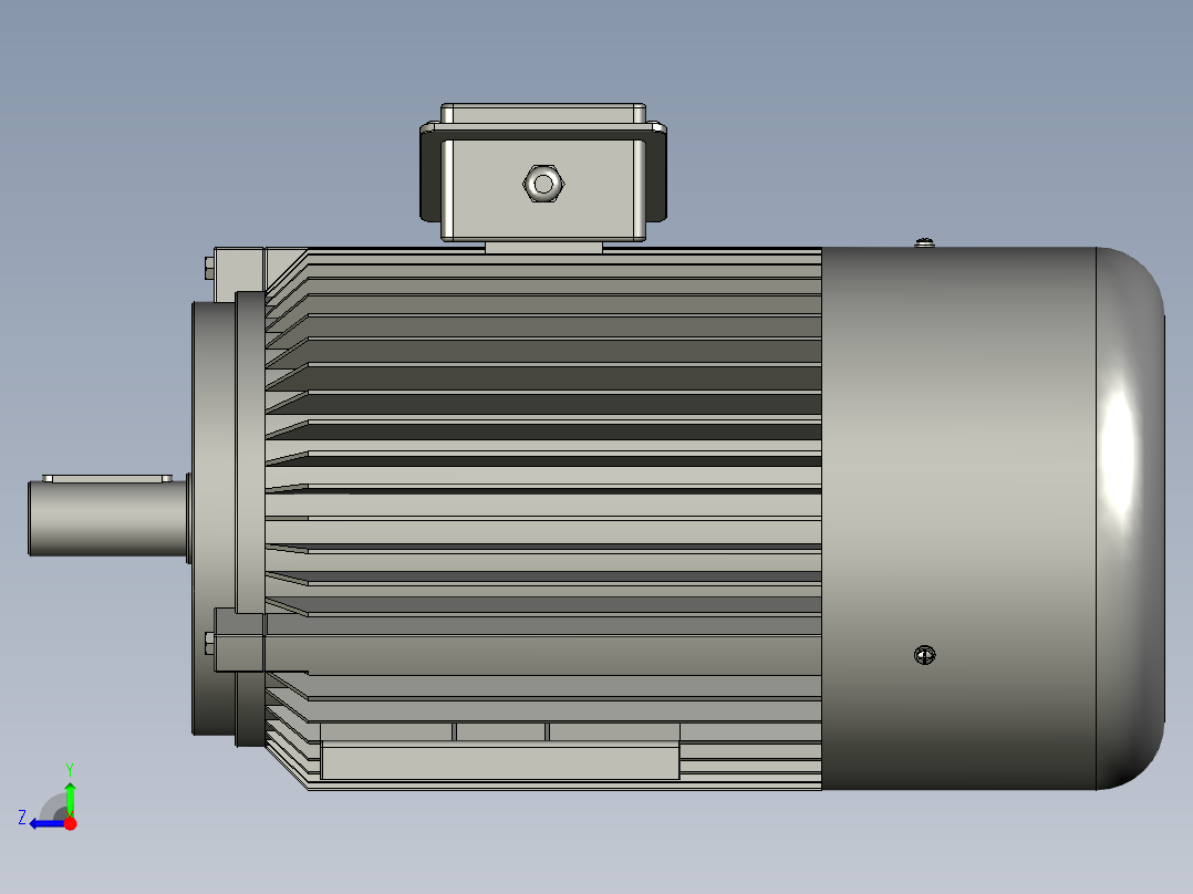 YEJ通用系列B3型电磁交流制动电机YEJ132-4-副本-副本-副本右视图