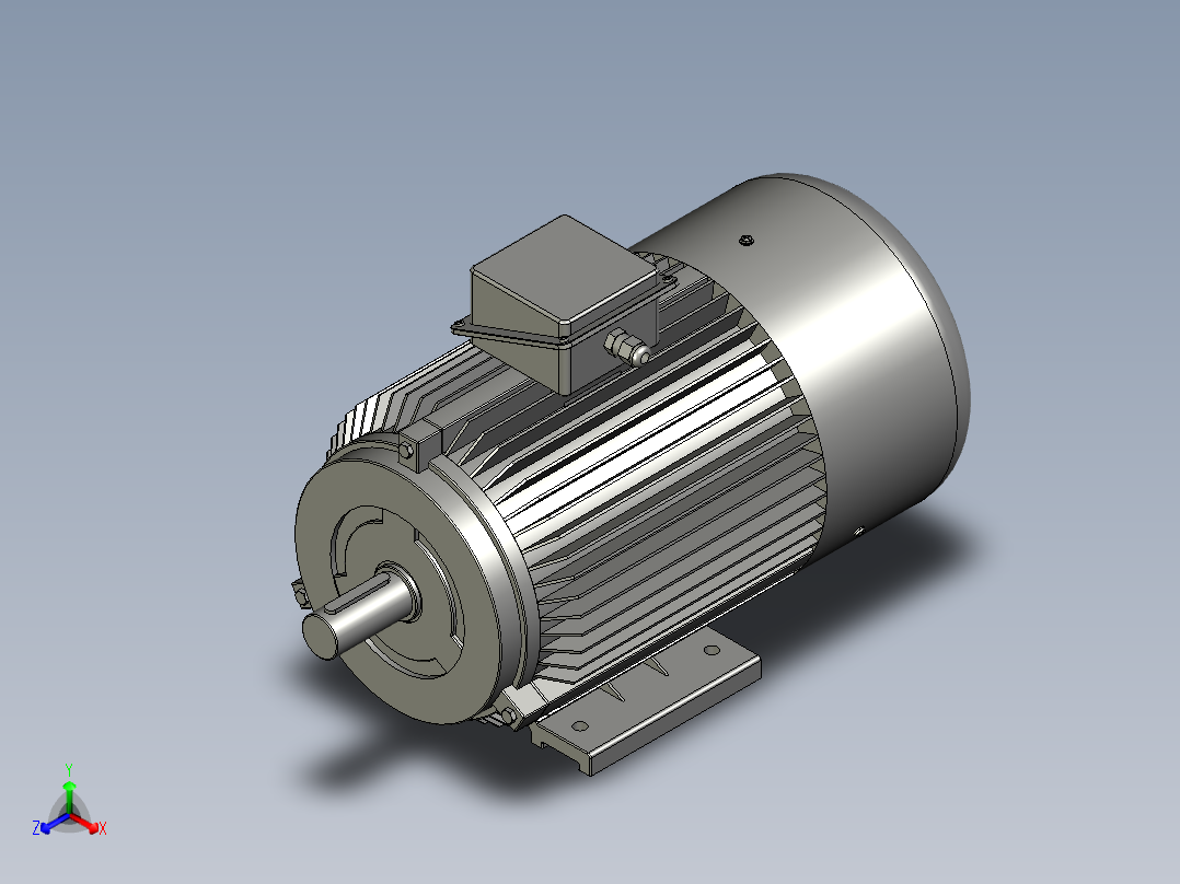 YEJ通用系列B3型电磁交流制动电机YEJ132-4-副本-副本-副本正等轴测图
