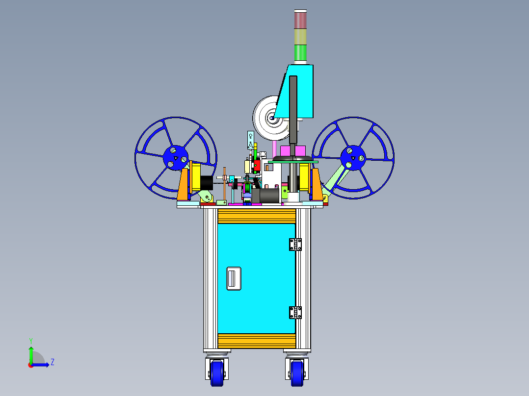 自动检测包装一体机左视图
