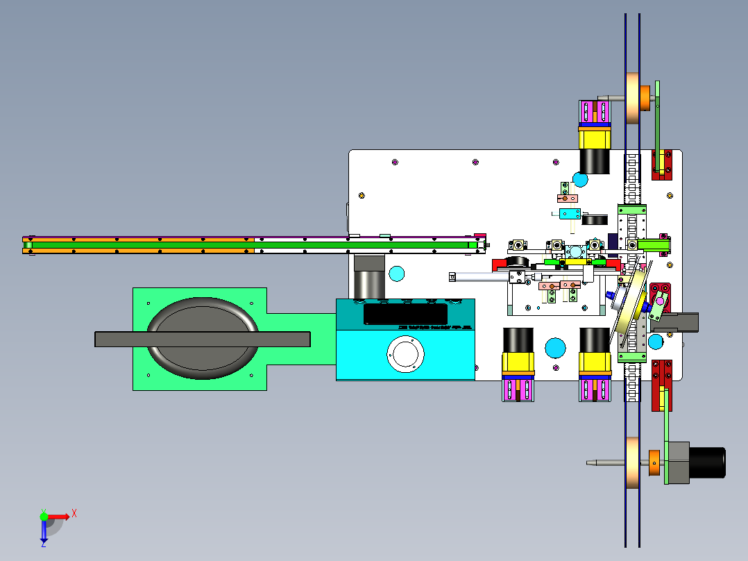 自动检测包装一体机俯视图