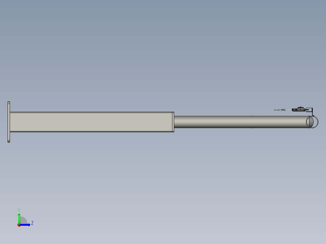 平衡器机构装配体左视图