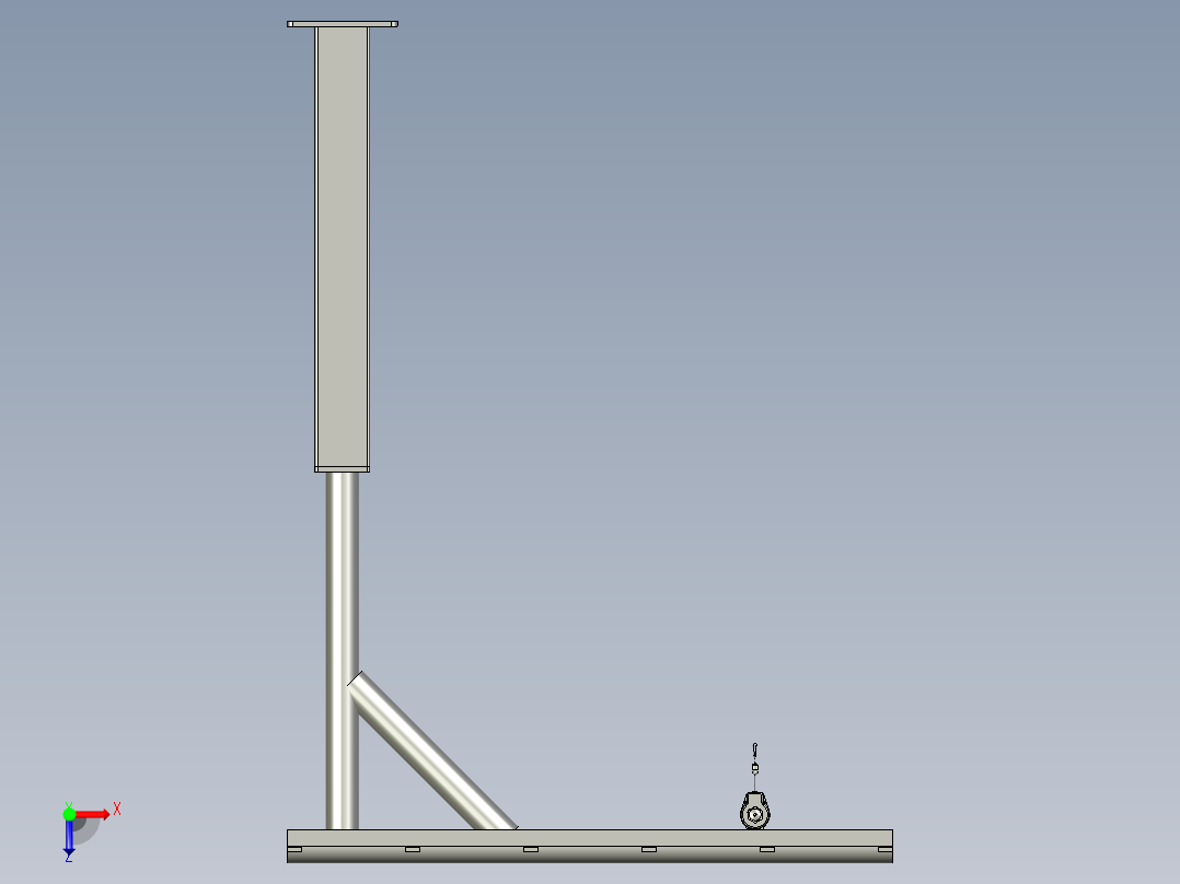 平衡器机构装配体俯视图