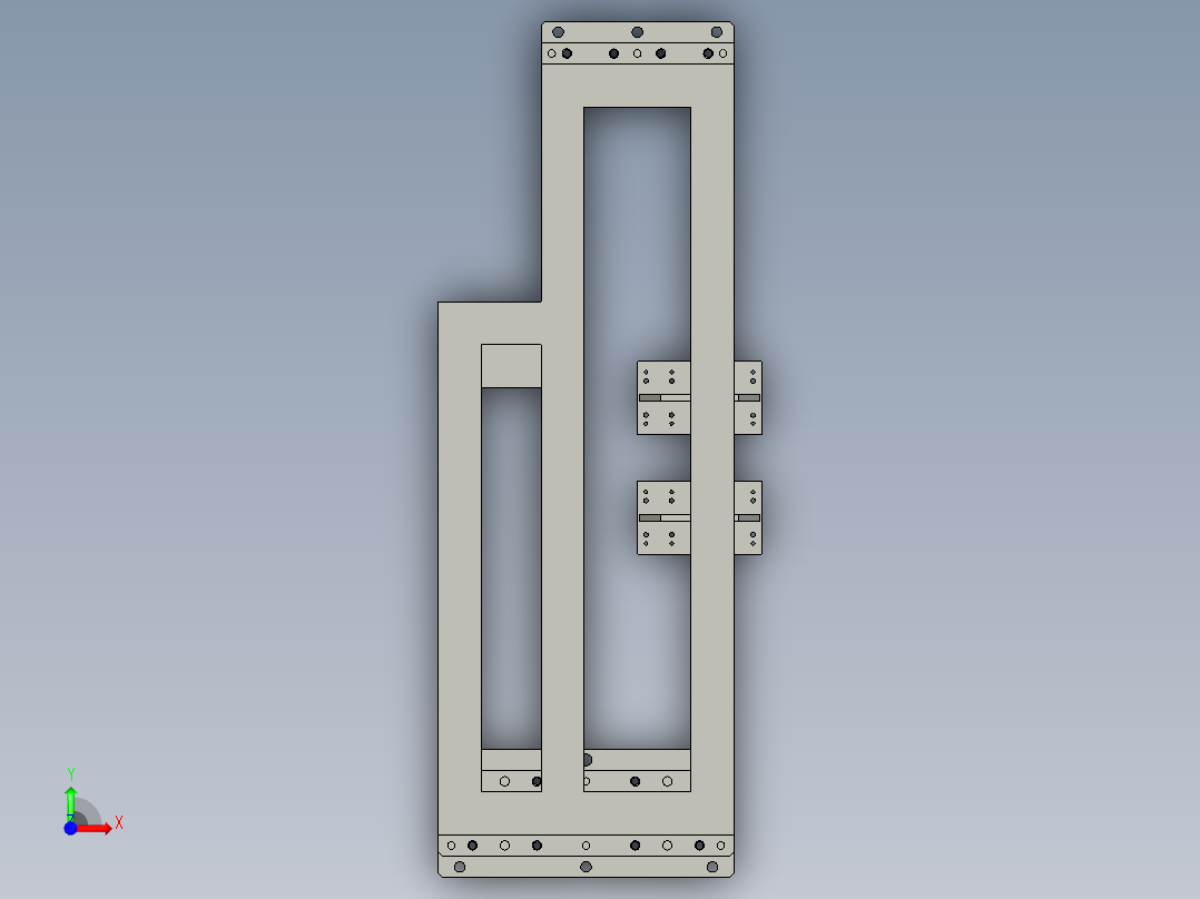 步伐机龙门架前视图