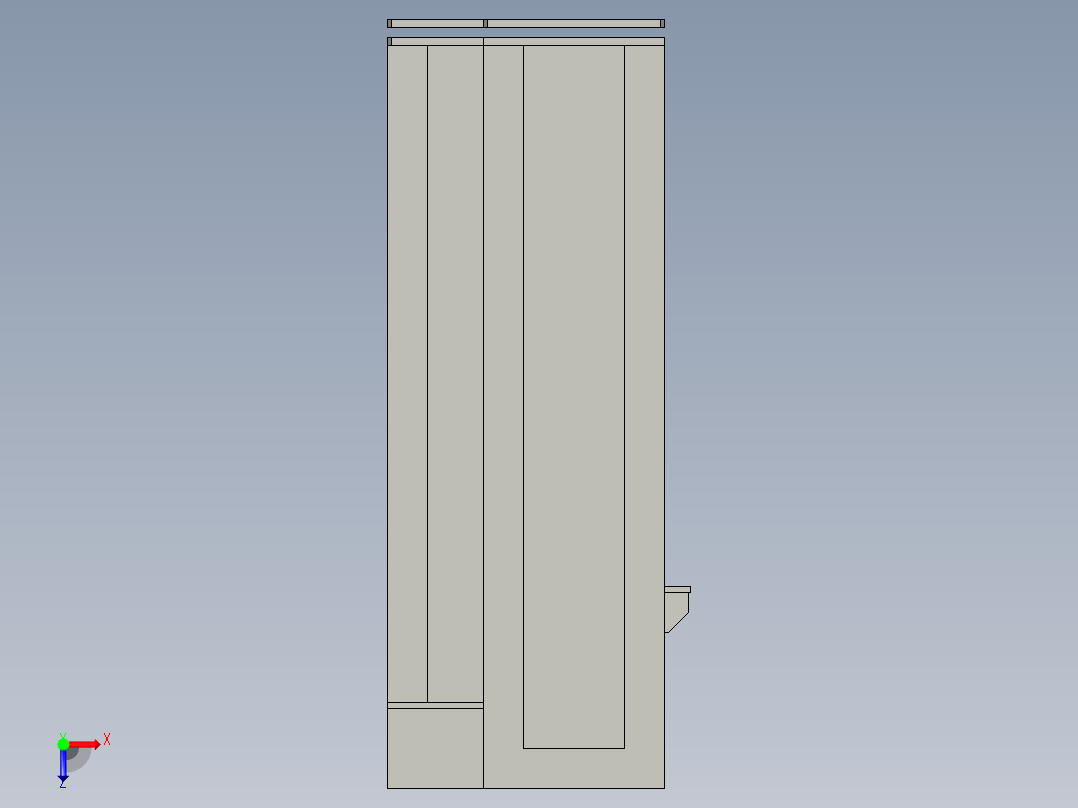 步伐机龙门架俯视图