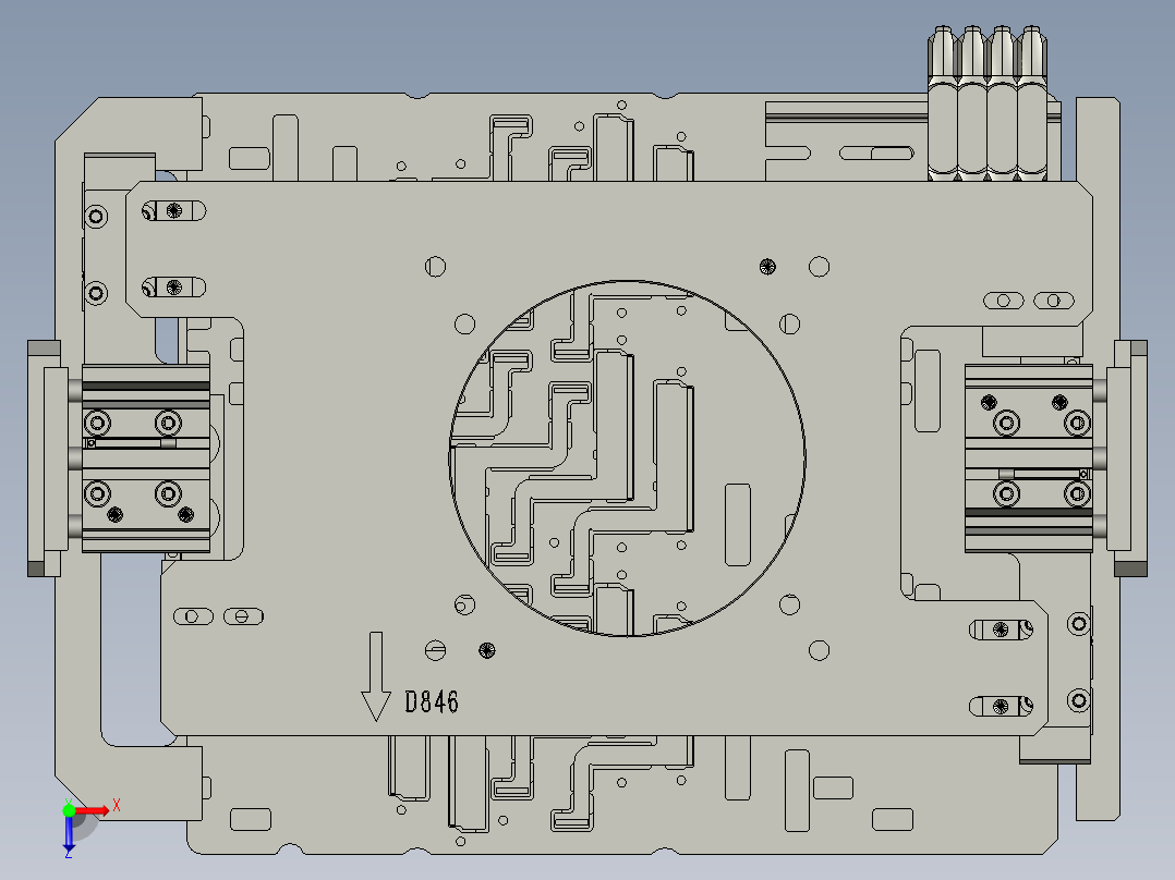 BPM-D846D847三冲二轨下料俯视图