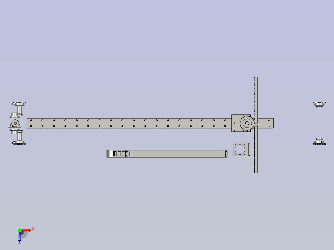升降组件俯视图