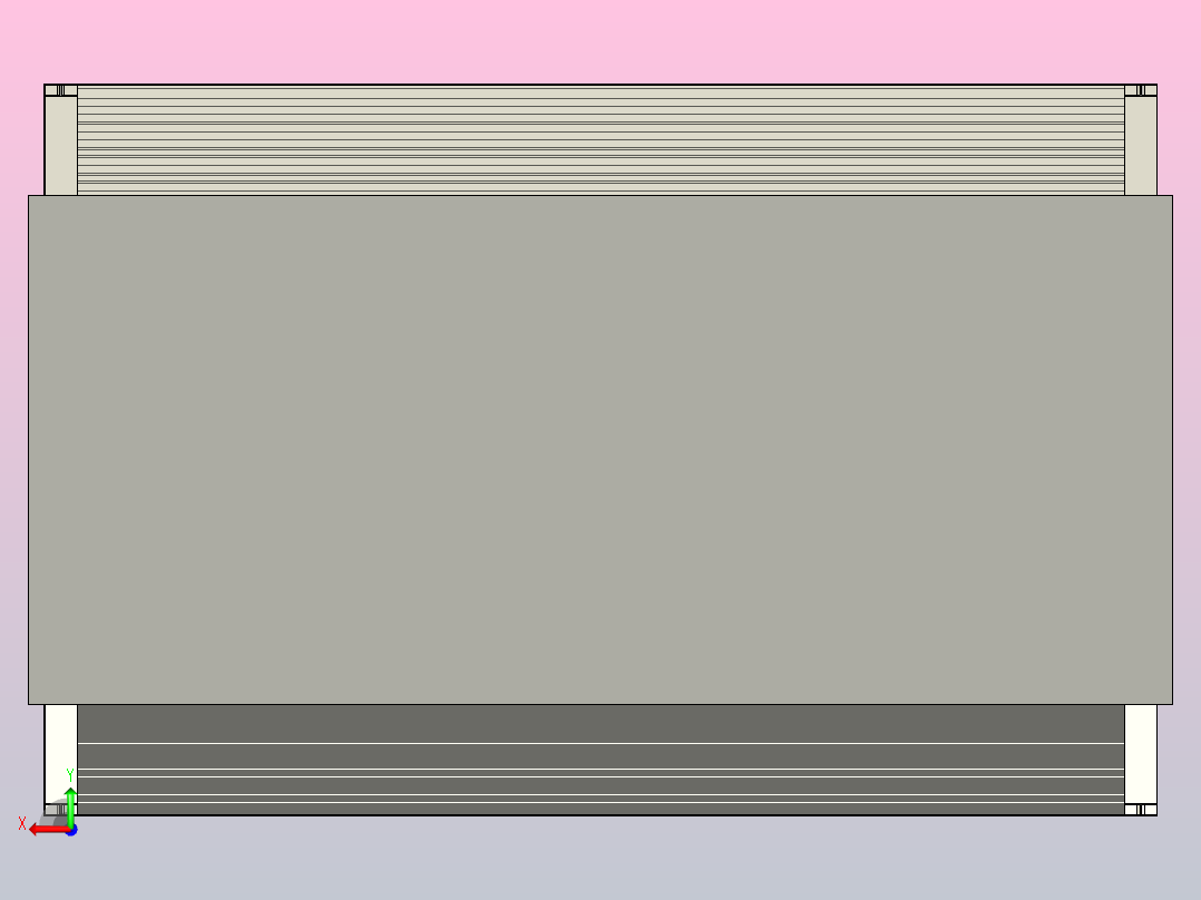 T8 LED防水外壳后视图