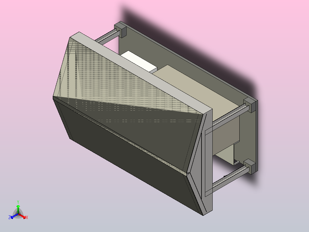 T8 LED防水外壳正等轴测图