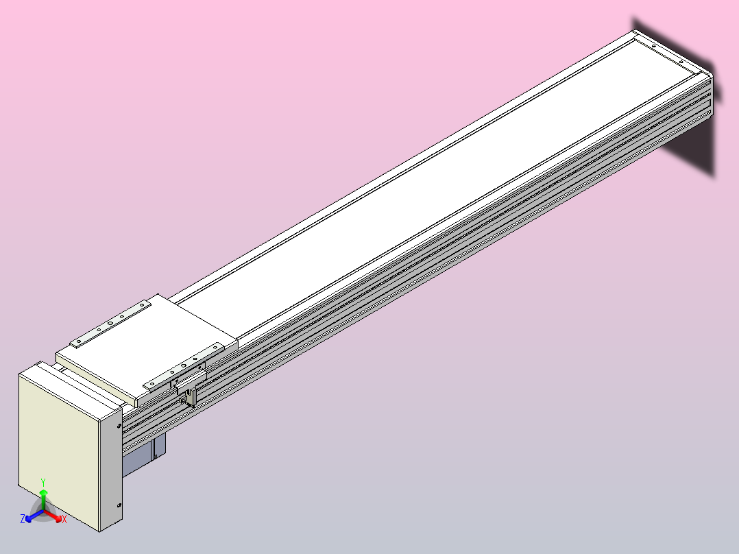 滚珠丝杠直线轴带导轨全封闭TPA-HCR-140D-2010C-L800-MP-C-P40-N3主视图