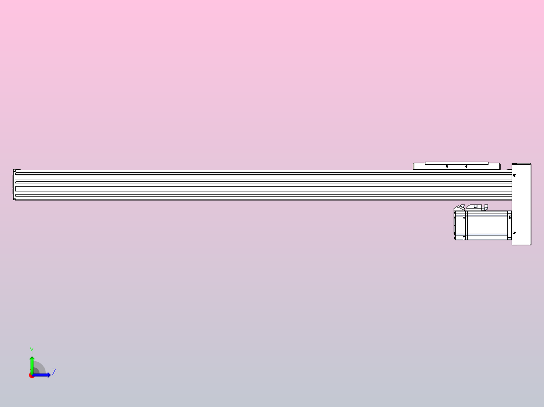 滚珠丝杠直线轴带导轨全封闭TPA-HCR-140D-2010C-L800-MP-C-P40-N3左视图
