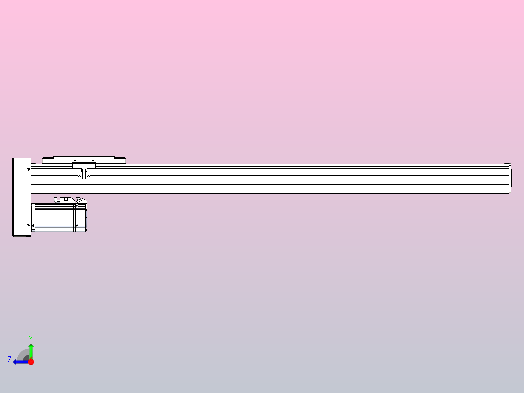 滚珠丝杠直线轴带导轨全封闭TPA-HCR-140D-2010C-L800-MP-C-P40-N3右视图