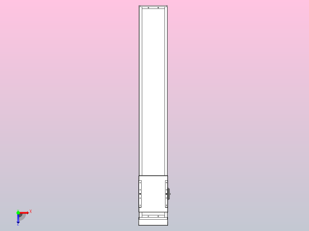 滚珠丝杠直线轴带导轨全封闭TPA-HCR-140D-2010C-L800-MP-C-P40-N3俯视图