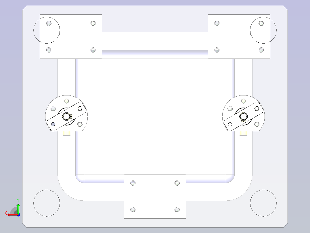 一款孔基准-定位机构3D数模后视图