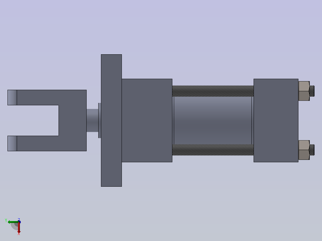 前装式液压缸主视图