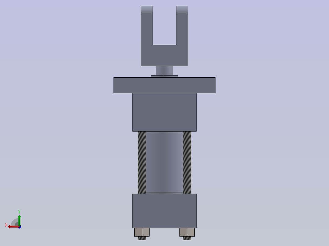 前装式液压缸后视图