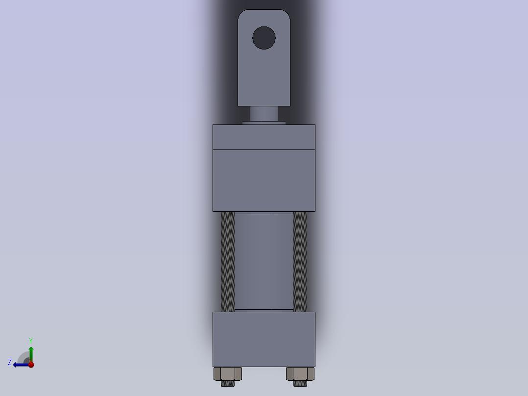 前装式液压缸右视图