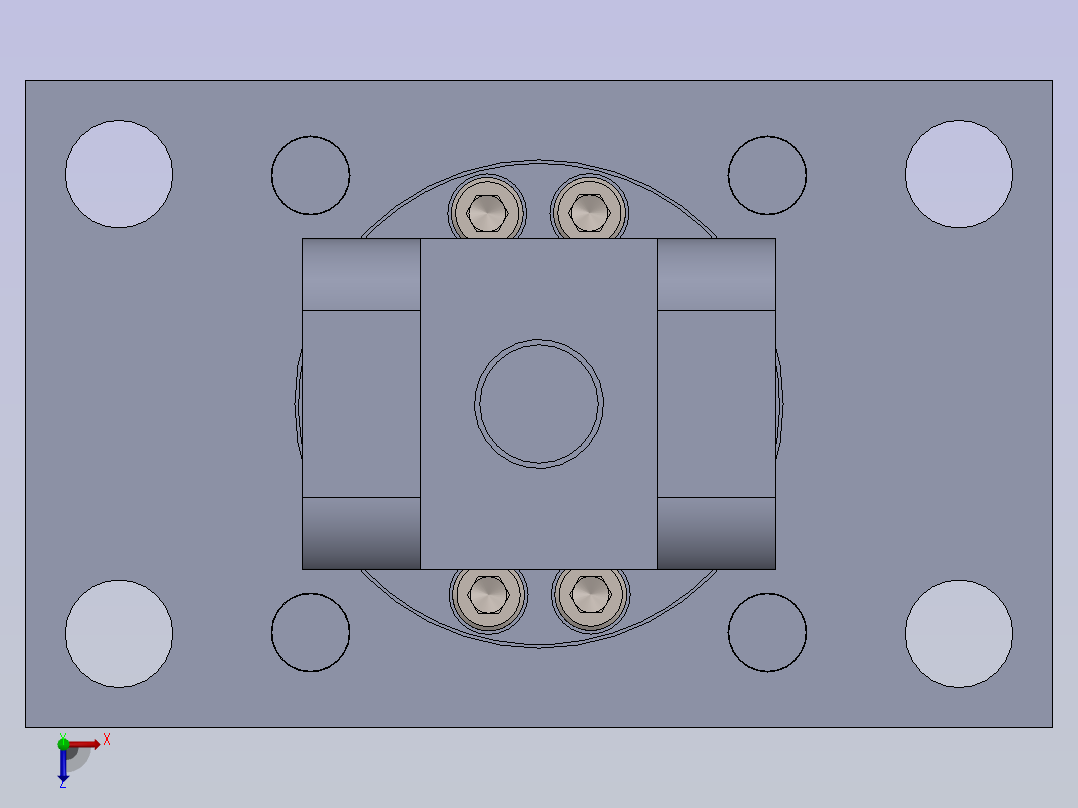 前装式液压缸俯视图
