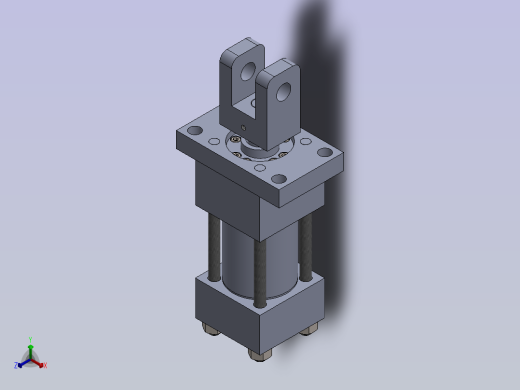 前装式液压缸正等轴测缩略图