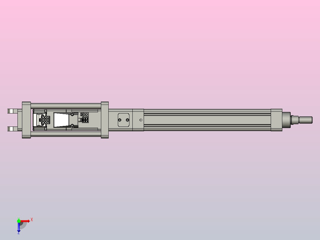 轻载电动缸TPA-ESR25-1002C-L150-M-CB-W-P10-C3俯视图