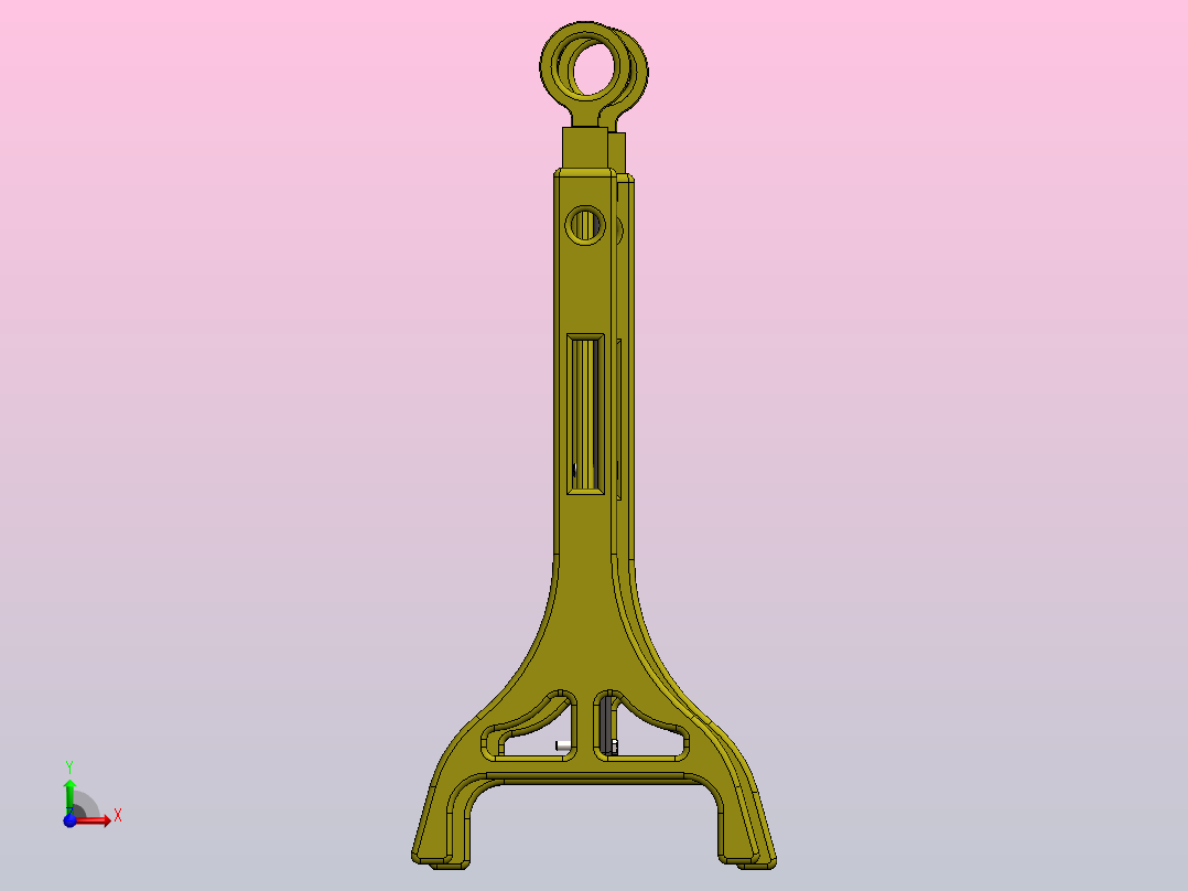 可折叠围栏结构3D图纸 Solidworks设计前视图