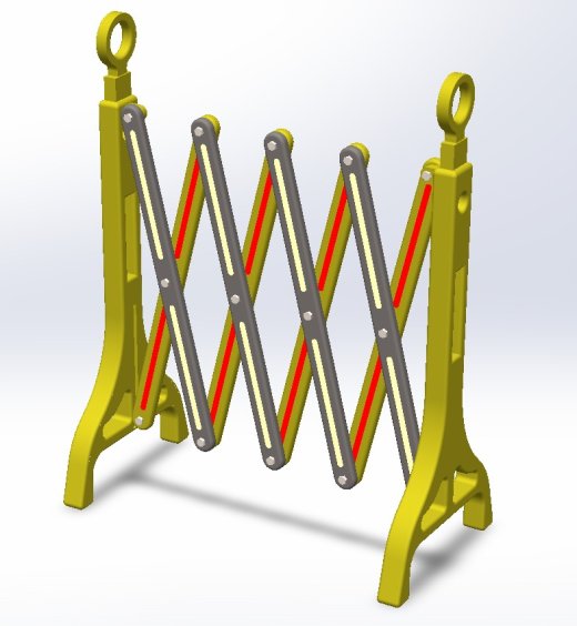 可折叠围栏结构3D图纸 Solidworks设计缩略图