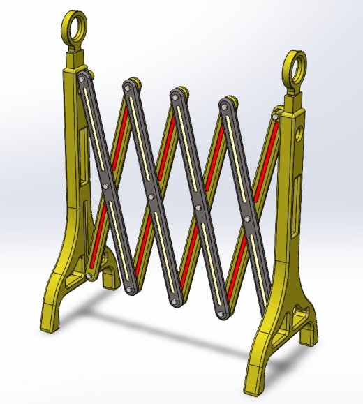 可折叠围栏结构3D图纸 Solidworks设计缩略图