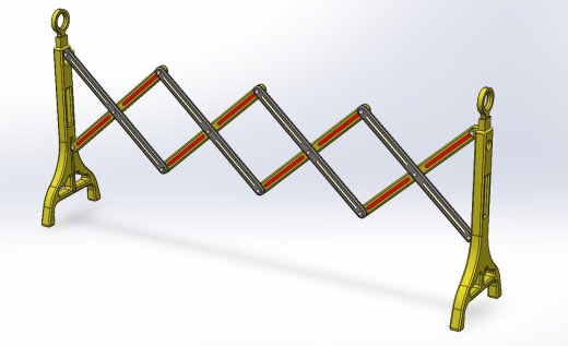可折叠围栏结构3D图纸 Solidworks设计缩略图