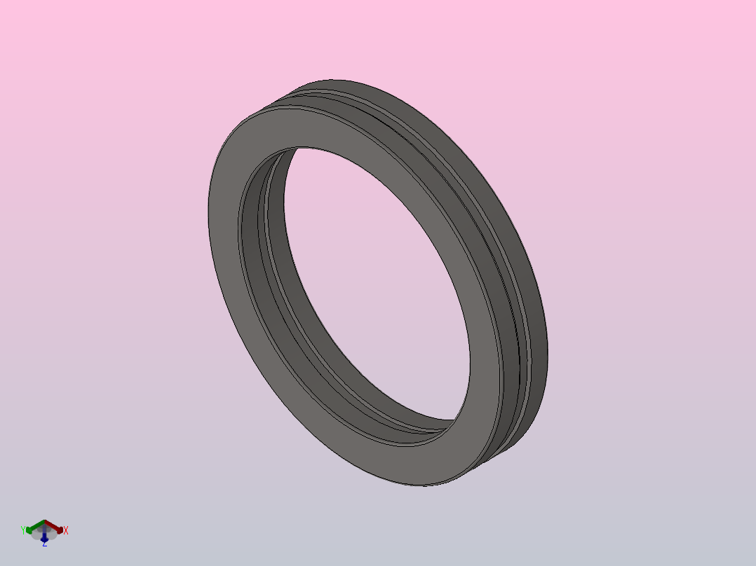 单向推力圆锥滚子轴承_91124正等轴测图