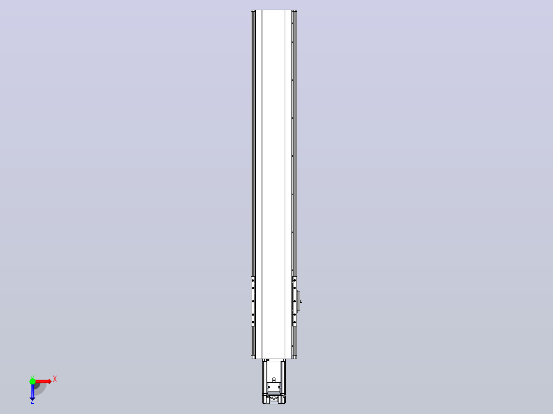 日规模组半封闭丝杆TPA-HNR-120D-1610C-L650-M-Y-P40-N3俯视图