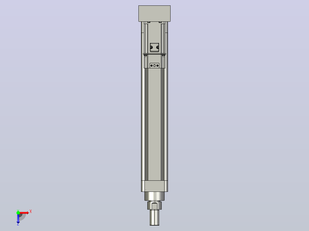 MTE63-300-P-M400W-A-S3 MTE63电动缸 最大负载300kg 400W电机间接安装俯视图