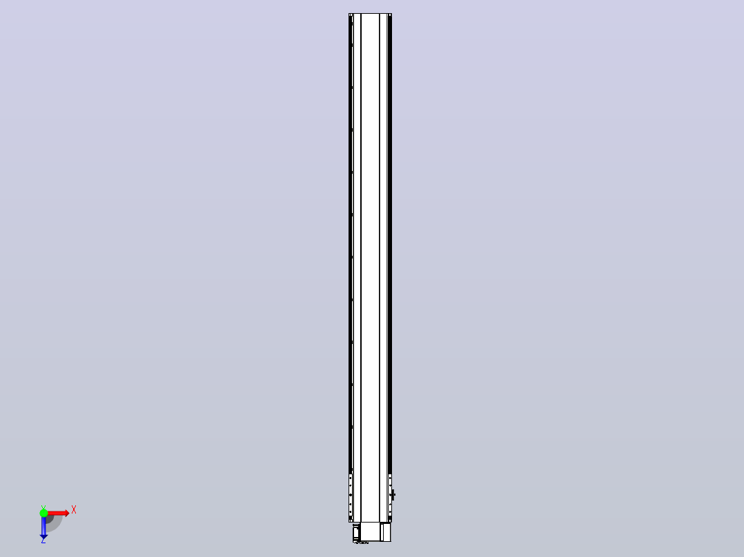 皮带直线轴半封闭可选导轨TPA-HNB-202D-140-L2050-RP-C-P75-N3俯视图