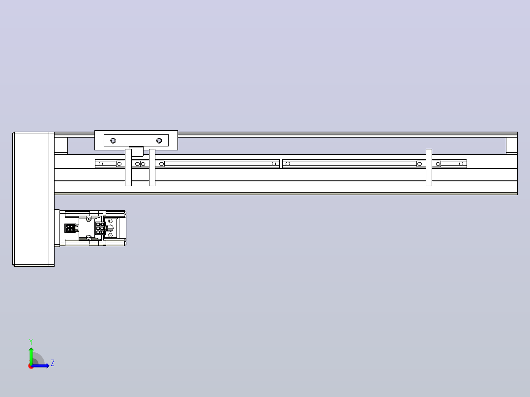 MTH12标准螺杆滑台[MTH12-L#-300-BM-P10-C3]左视图