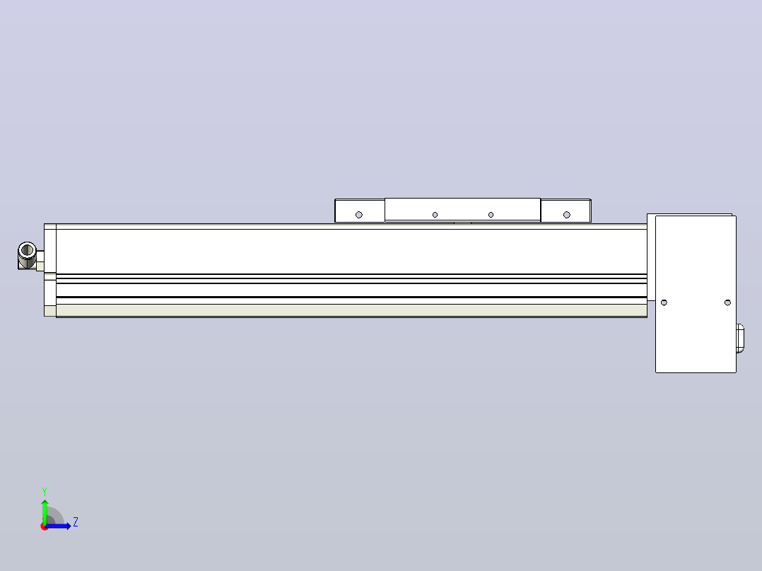 MCB17无尘皮带滑台[MCB17-L40-200-LD-P40-C3]左视图