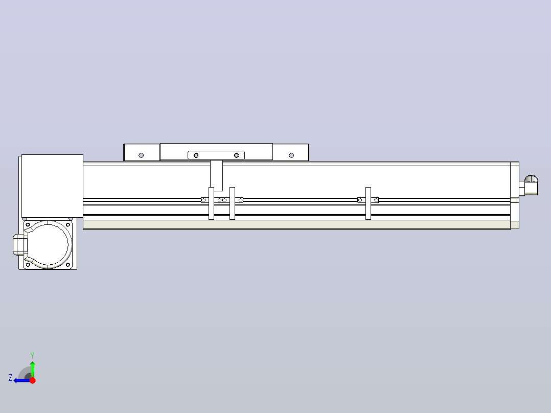 MCB17无尘皮带滑台[MCB17-L40-200-LD-P40-C3]右视图