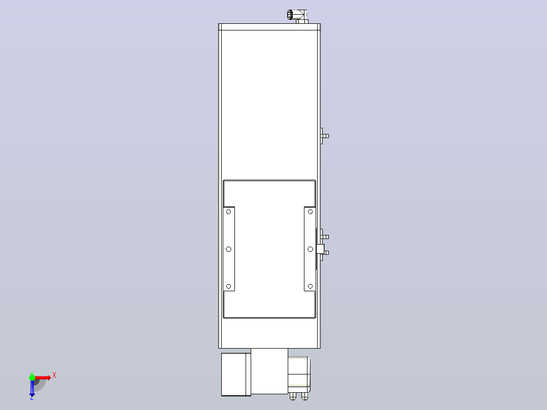 MCB17无尘皮带滑台[MCB17-L40-200-LD-P40-C3]俯视图