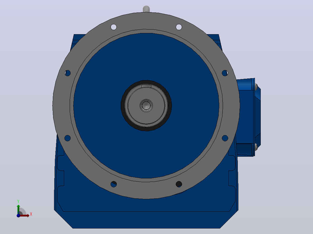 RF147法兰轴伸式安装斜齿轮减速机RF147-Y45-4P-225M-M1-0°-Φ550前视图