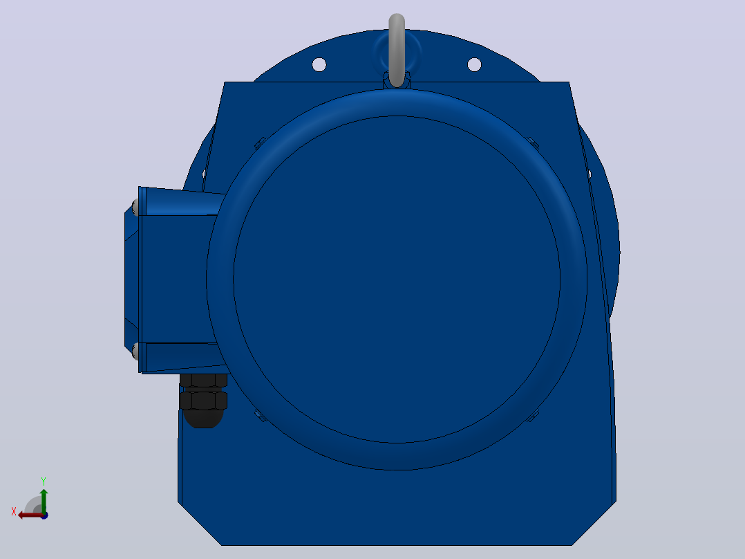 RF147法兰轴伸式安装斜齿轮减速机RF147-Y45-4P-225M-M1-0°-Φ550后视图