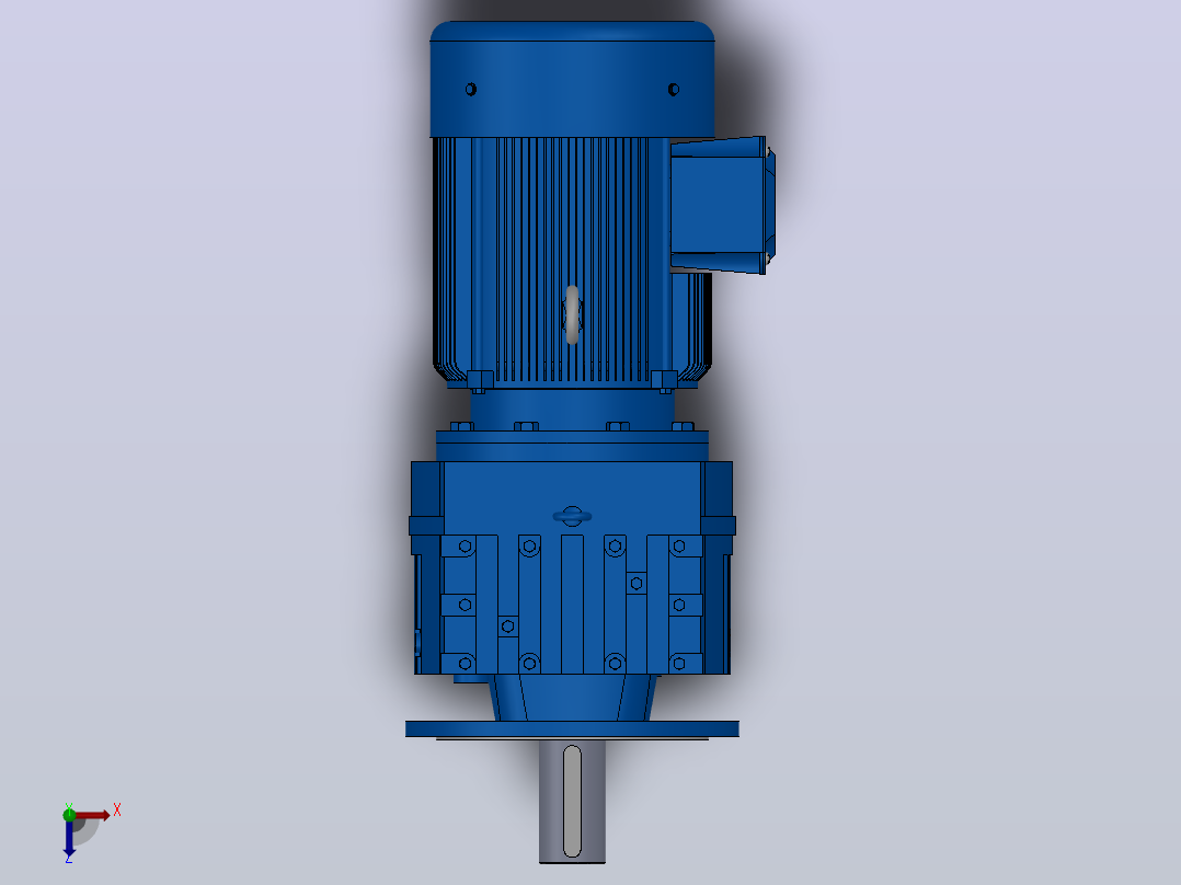 RF147法兰轴伸式安装斜齿轮减速机RF147-Y45-4P-225M-M1-0°-Φ550俯视图