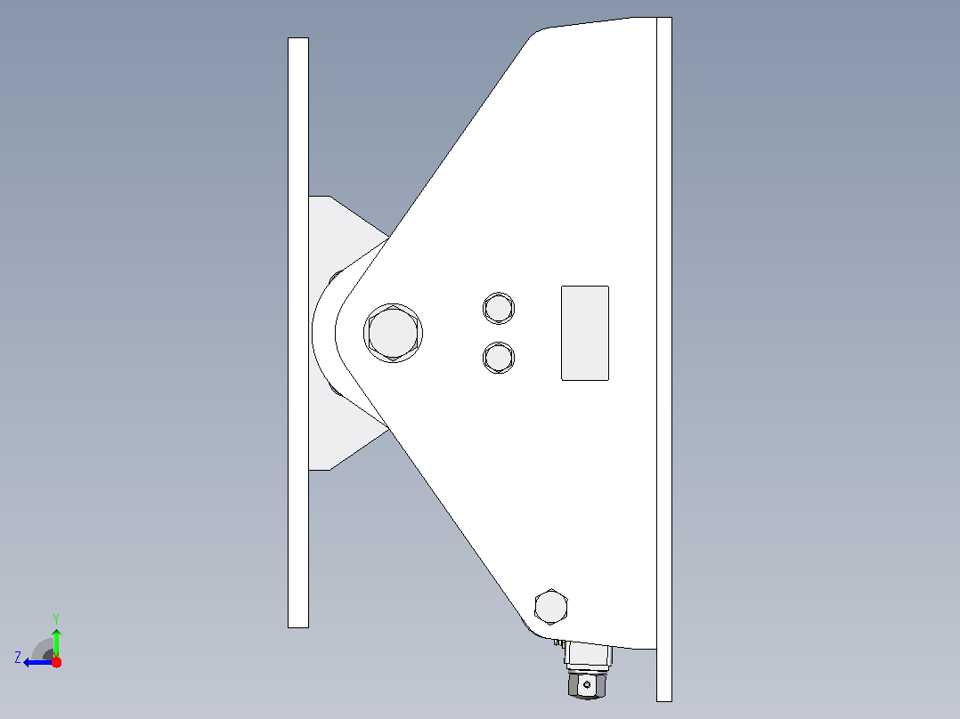 颚式破碎机 jaw-crusher-britador-de-模型格式为 stp右视图